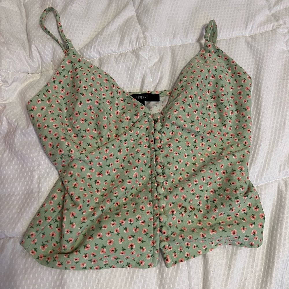 Forever 21 floral tank top